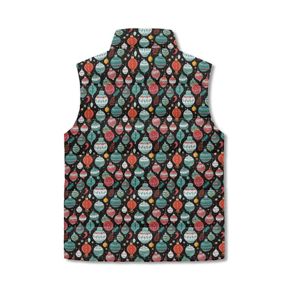 Big Ornaments Unisex Lightweight Stand Collar Zip Up Puffer Vest - DeRose Seasonal