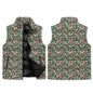 Christmas Holly Unisex Lightweight Stand Collar Zip Up Puffer Vest - DeRose Seasonal