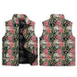 Pink Skulls Unisex Lightweight Stand Collar Zip Up Puffer Vest - DeRose Seasonal