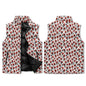 Floral Fire Unisex Lightweight Stand Collar Zip Up Puffer Vest - DeRose Seasonal