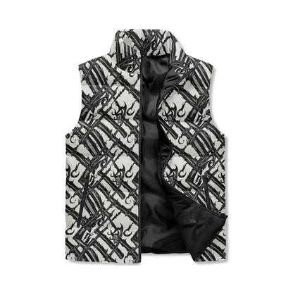 Devil Veins Unisex Lightweight Stand Collar Zip Up Puffer Vest - DeRose Seasonal