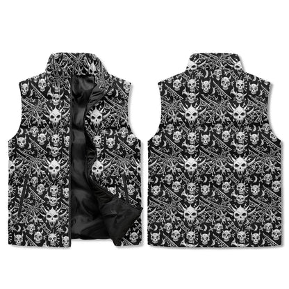 Little Devils Unisex Lightweight Stand Collar Zip Up Puffer Vest - DeRose Seasonal