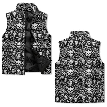 Little Devils Unisex Lightweight Stand Collar Zip Up Puffer Vest - DeRose Seasonal