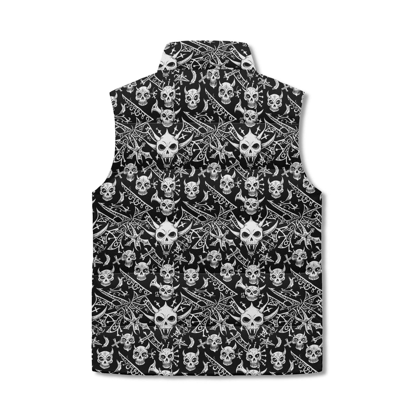 Little Devils Unisex Lightweight Stand Collar Zip Up Puffer Vest - DeRose Seasonal