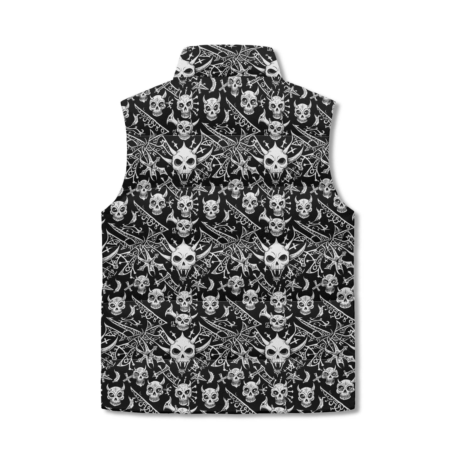 Little Devils Unisex Lightweight Stand Collar Zip Up Puffer Vest - DeRose Seasonal