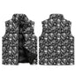Flying Skulls Unisex Lightweight Stand Collar Zip Up Puffer Vest - DeRose Seasonal