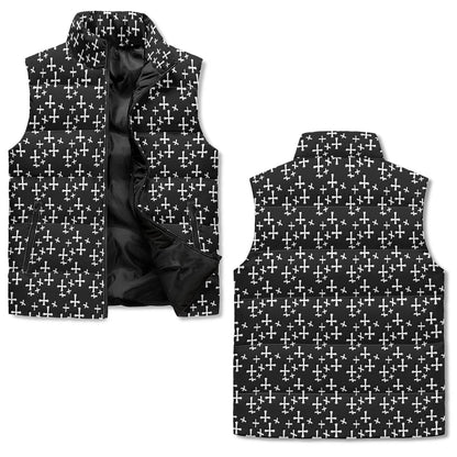 Little Crosses Unisex Lightweight Stand Collar Zip Up Puffer Vest - DeRose Seasonal