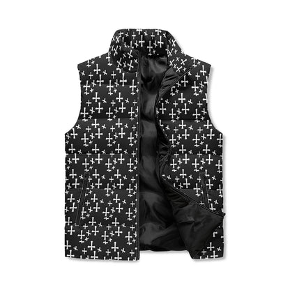 Little Crosses Unisex Lightweight Stand Collar Zip Up Puffer Vest - DeRose Seasonal
