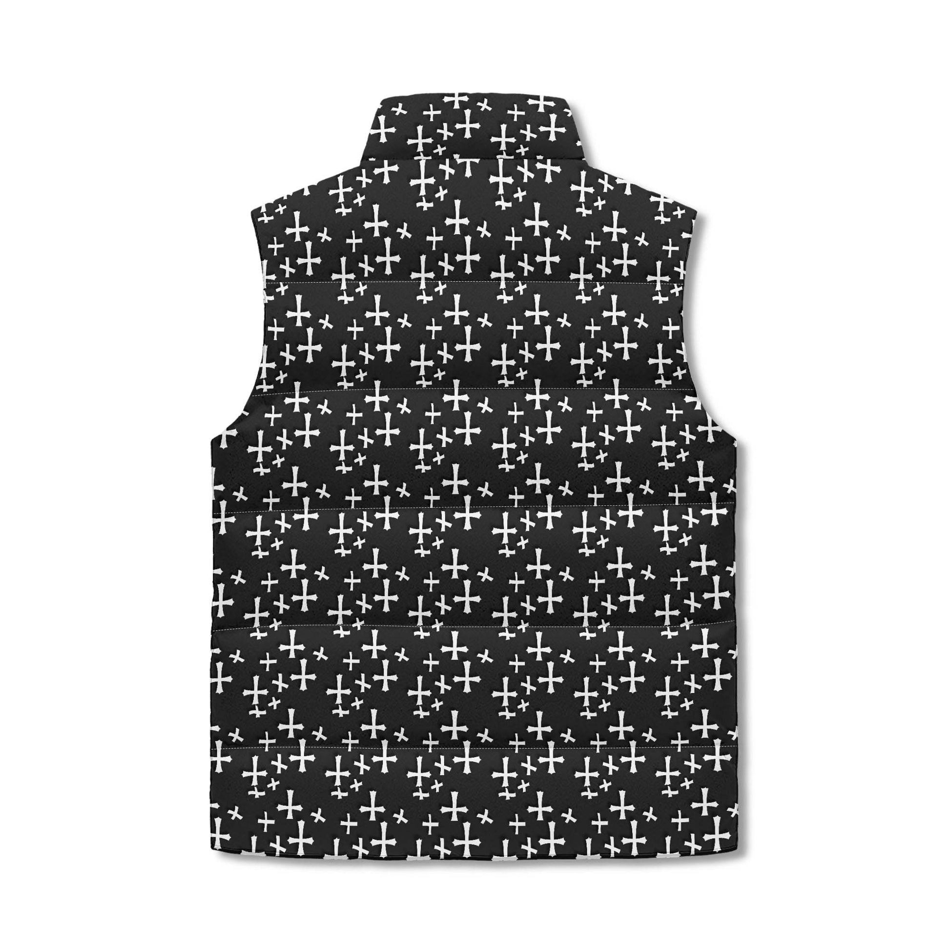 Little Crosses Unisex Lightweight Stand Collar Zip Up Puffer Vest - DeRose Seasonal