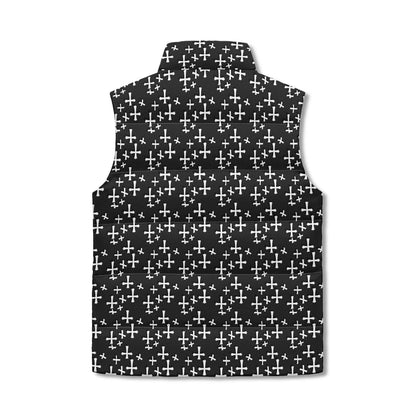 Little Crosses Unisex Lightweight Stand Collar Zip Up Puffer Vest - DeRose Seasonal