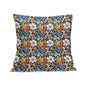 Bright Flowers Peach Velvet 4 Pcs Square Pillow Case Covers (5 sizes) - DeRose Seasonal