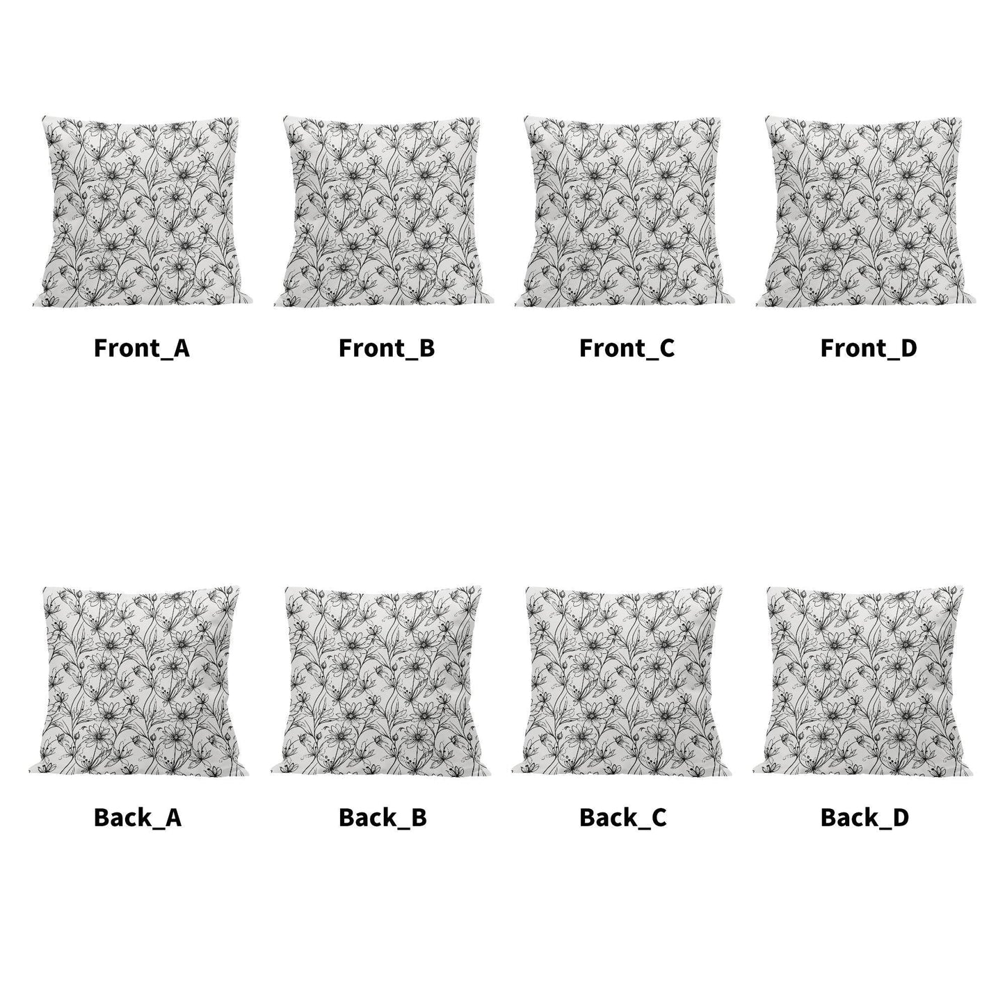 Neutral Spring Peach Velvet 4 Pcs Square Pillow Case Covers (5 sizes) - DeRose Seasonal