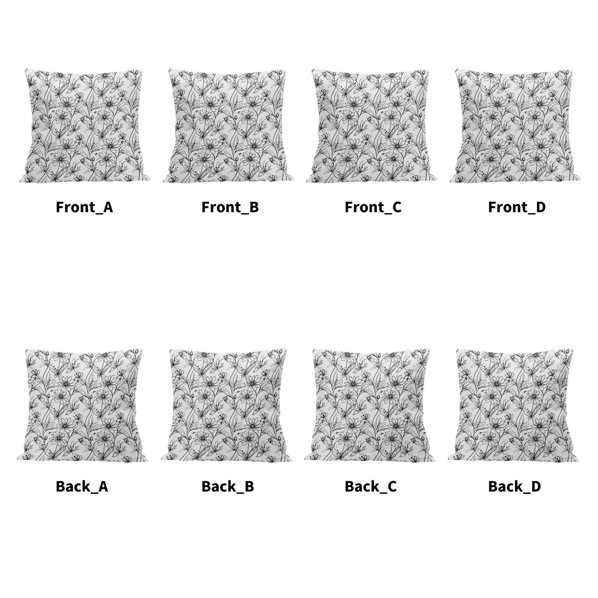 Neutral Spring Peach Velvet 4 Pcs Square Pillow Case Covers (5 sizes) - DeRose Seasonal