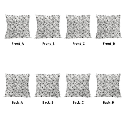 Neutral Spring Peach Velvet 4 Pcs Square Pillow Case Covers (5 sizes) - DeRose Seasonal