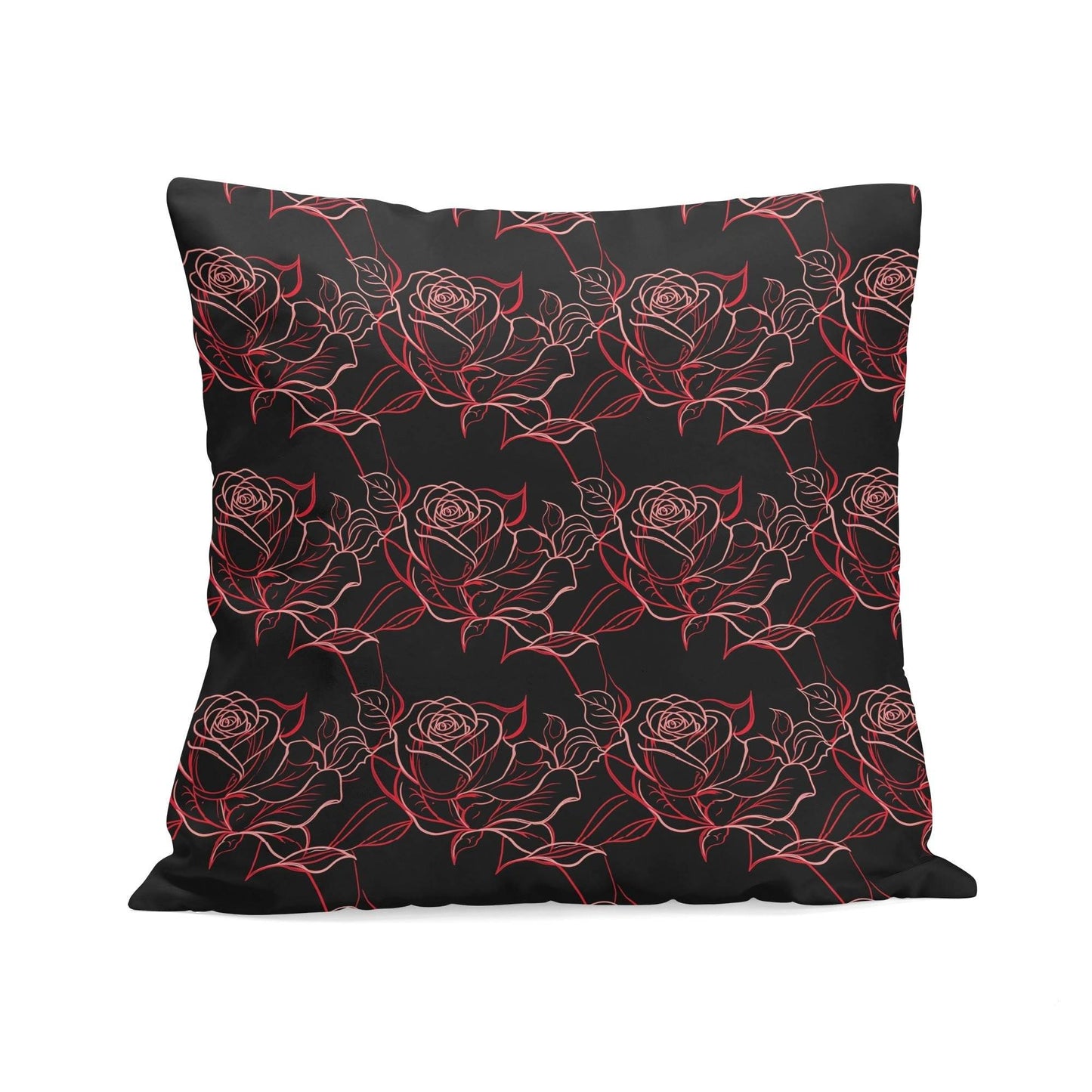 Red Light Rose Peach Velvet 4 Pcs Square Pillow Case Covers (5 sizes) - DeRose Seasonal