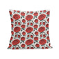 Red Roses Peach Velvet 4 Pcs Square Pillow Case Covers (5 sizes) - DeRose Seasonal