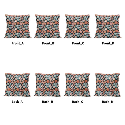 Big Shells Peach Velvet 4 Pcs Square Pillow Case Covers (5 sizes) - DeRose Seasonal