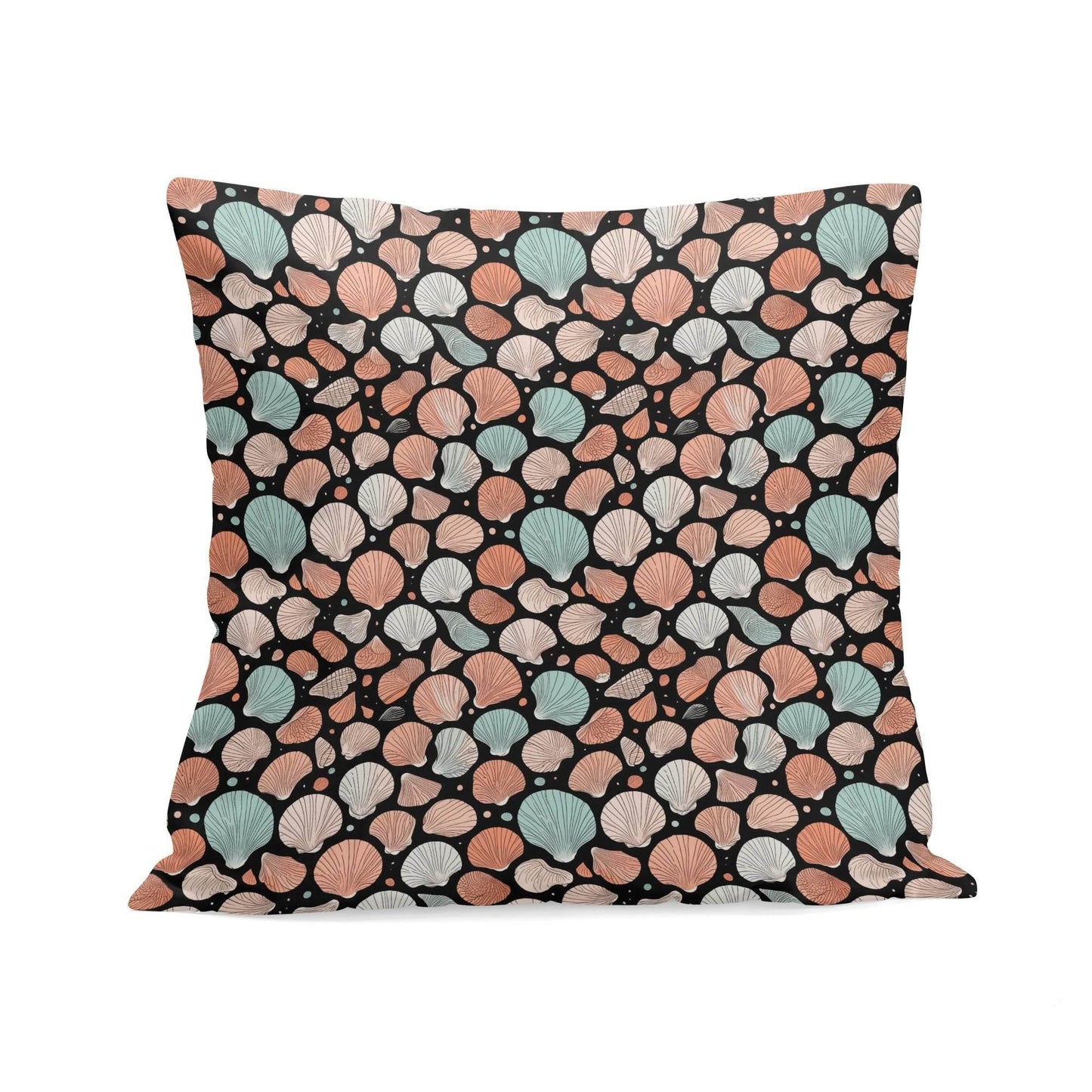 Seashells Peach Velvet 4 Pcs Square Pillow Case Covers (5 sizes) - DeRose Seasonal