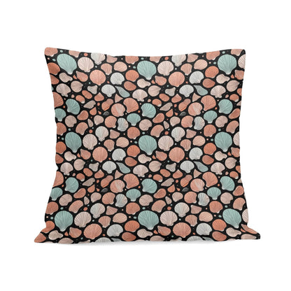 Seashells Peach Velvet 4 Pcs Square Pillow Case Covers (5 sizes) - DeRose Seasonal