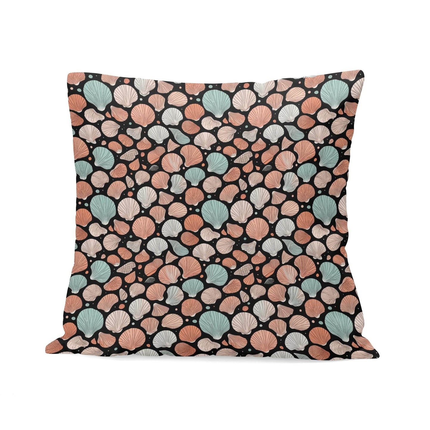 Seashells Peach Velvet 4 Pcs Square Pillow Case Covers (5 sizes) - DeRose Seasonal