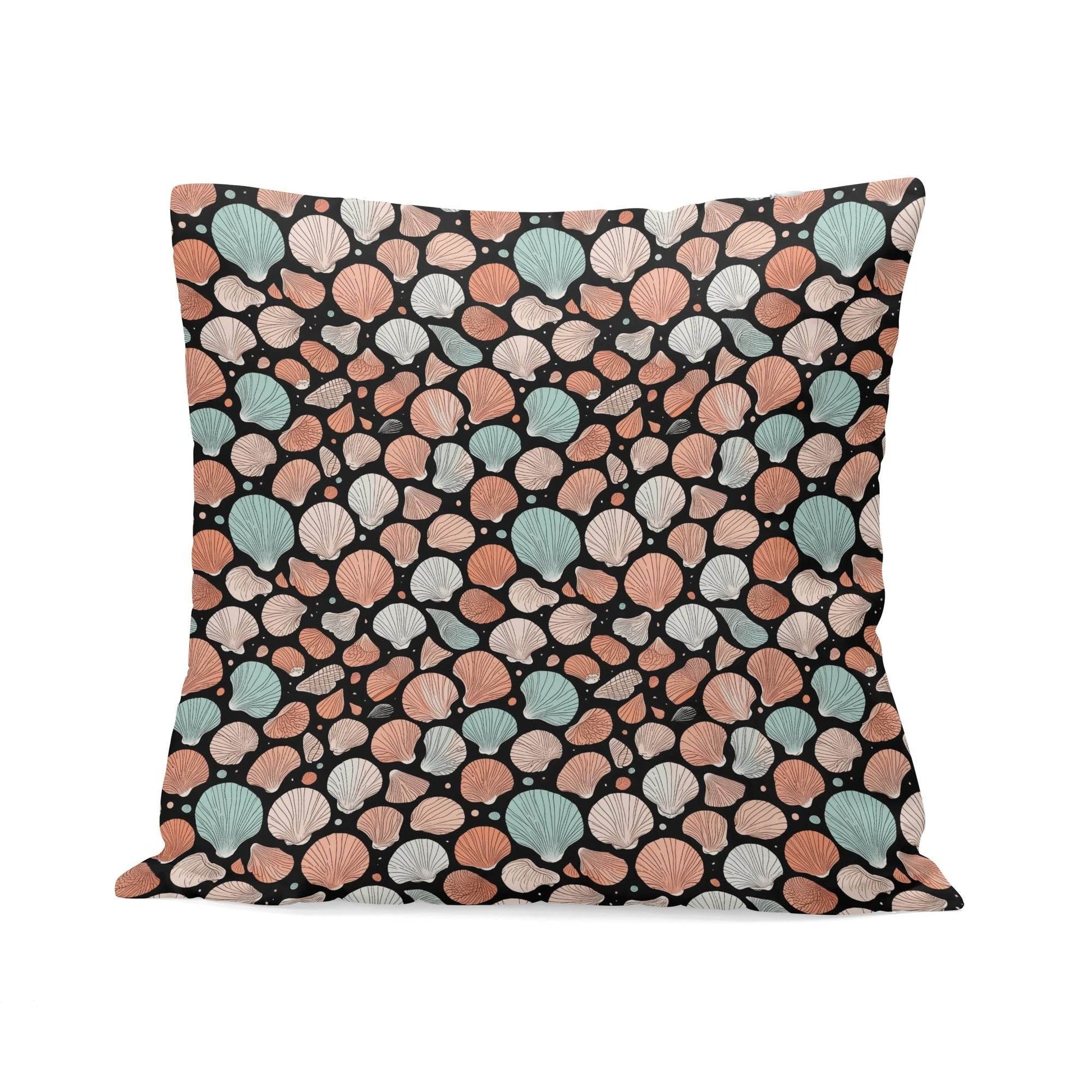 Seashells Peach Velvet 4 Pcs Square Pillow Case Covers (5 sizes) - DeRose Seasonal
