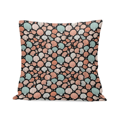 Seashells Peach Velvet 4 Pcs Square Pillow Case Covers (5 sizes) - DeRose Seasonal
