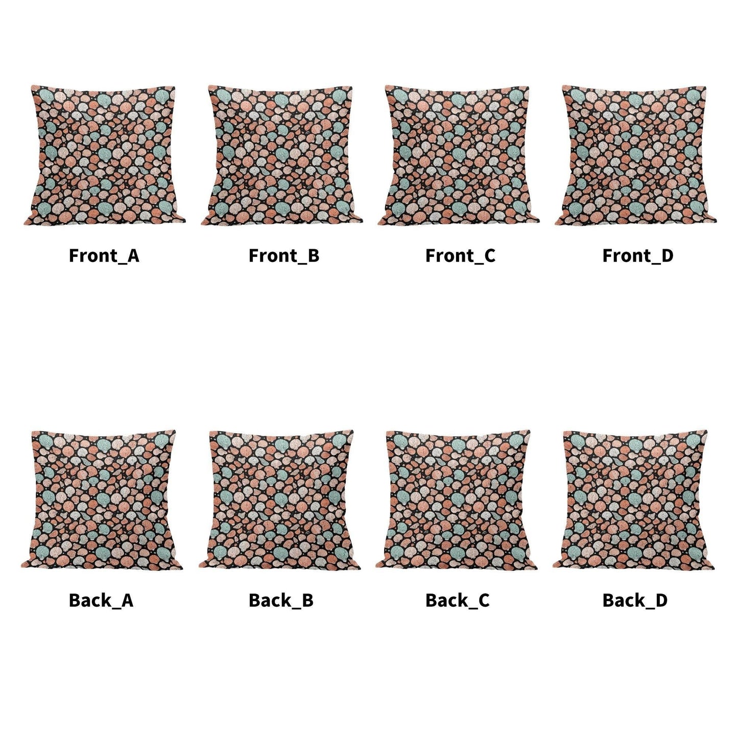 Seashells Peach Velvet 4 Pcs Square Pillow Case Covers (5 sizes) - DeRose Seasonal