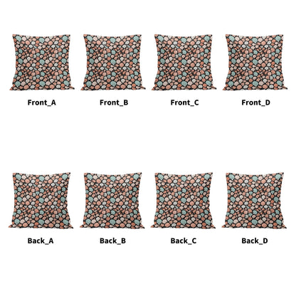 Seashells Peach Velvet 4 Pcs Square Pillow Case Covers (5 sizes) - DeRose Seasonal