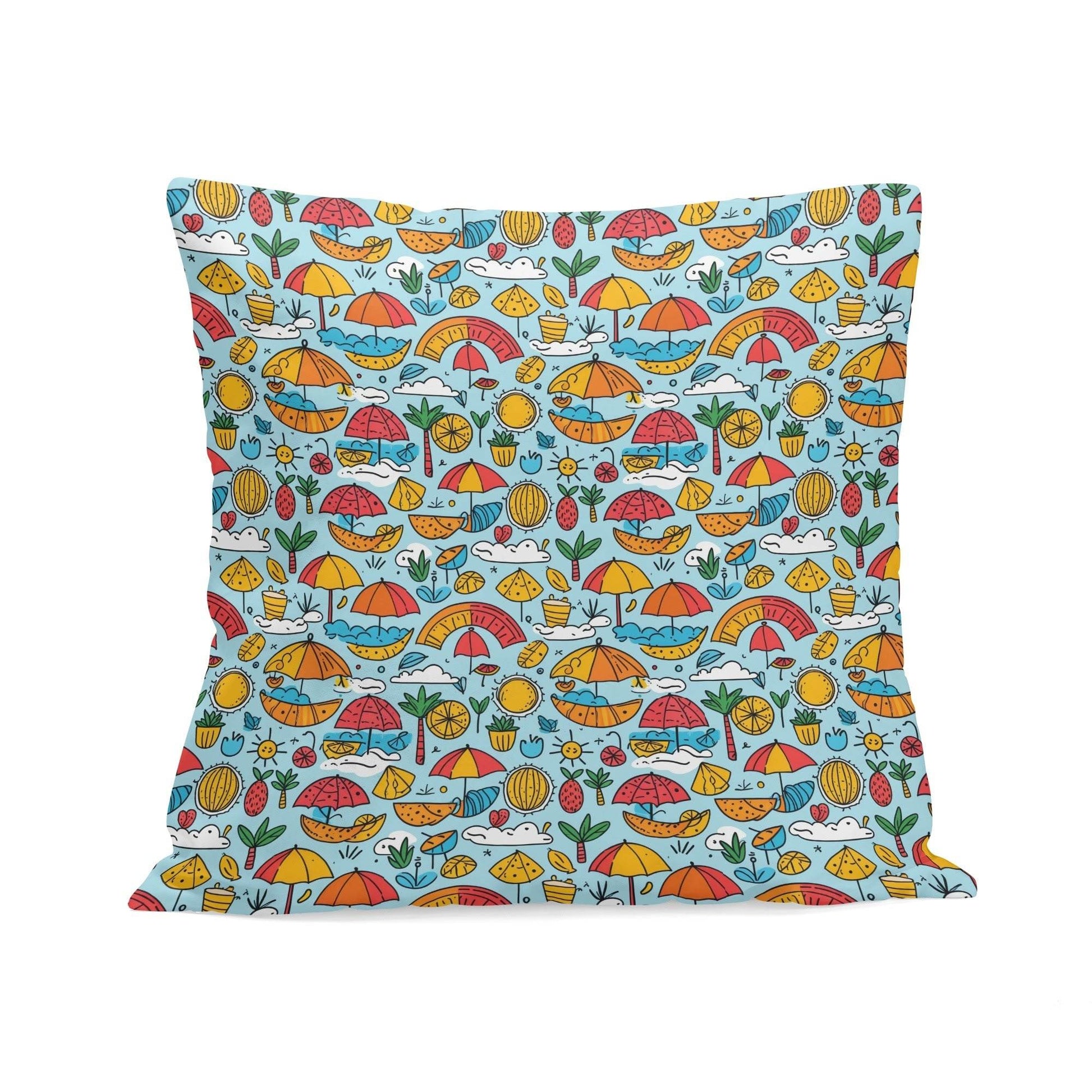 Fun of a Beach Peach Velvet 4 Pcs Square Pillow Case Covers (5 sizes) - DeRose Seasonal