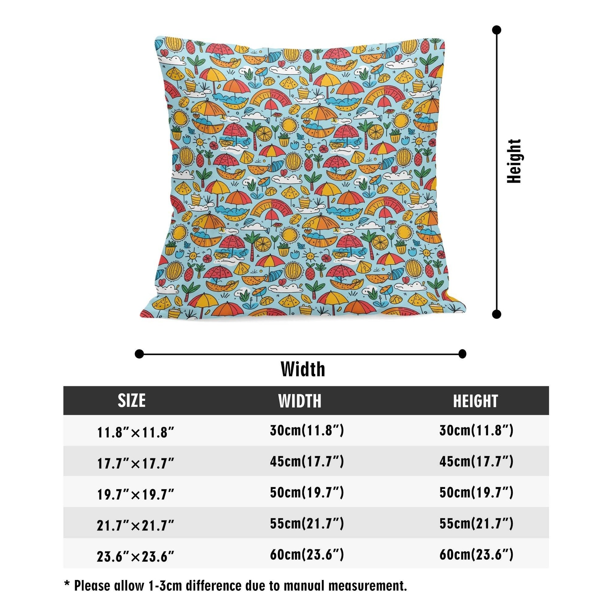 Fun of a Beach Peach Velvet 4 Pcs Square Pillow Case Covers (5 sizes) - DeRose Seasonal