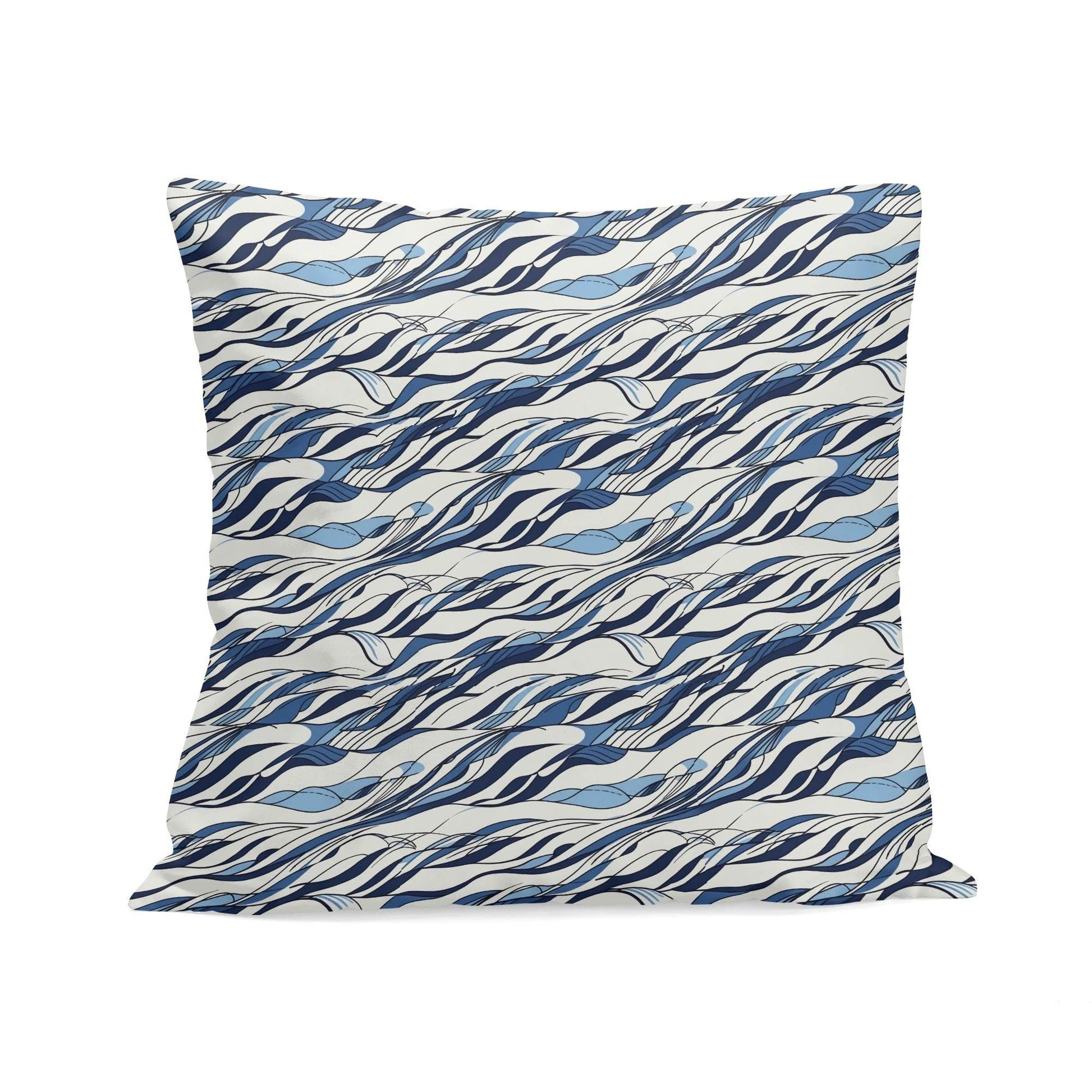 Ocean Lines Peach Velvet 4 Pcs Square Pillow Case Covers (5 sizes) - DeRose Seasonal