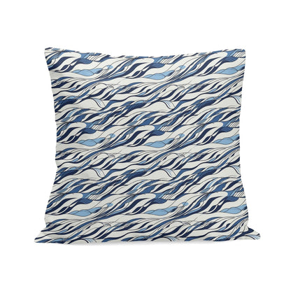 Ocean Lines Peach Velvet 4 Pcs Square Pillow Case Covers (5 sizes) - DeRose Seasonal