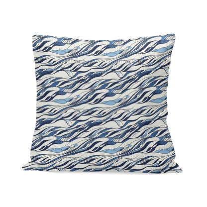Ocean Lines Peach Velvet 4 Pcs Square Pillow Case Covers (5 sizes) - DeRose Seasonal