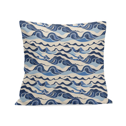 Abstract Waves Peach Velvet 4 Pcs Square Pillow Case Covers (5 sizes) - DeRose Seasonal