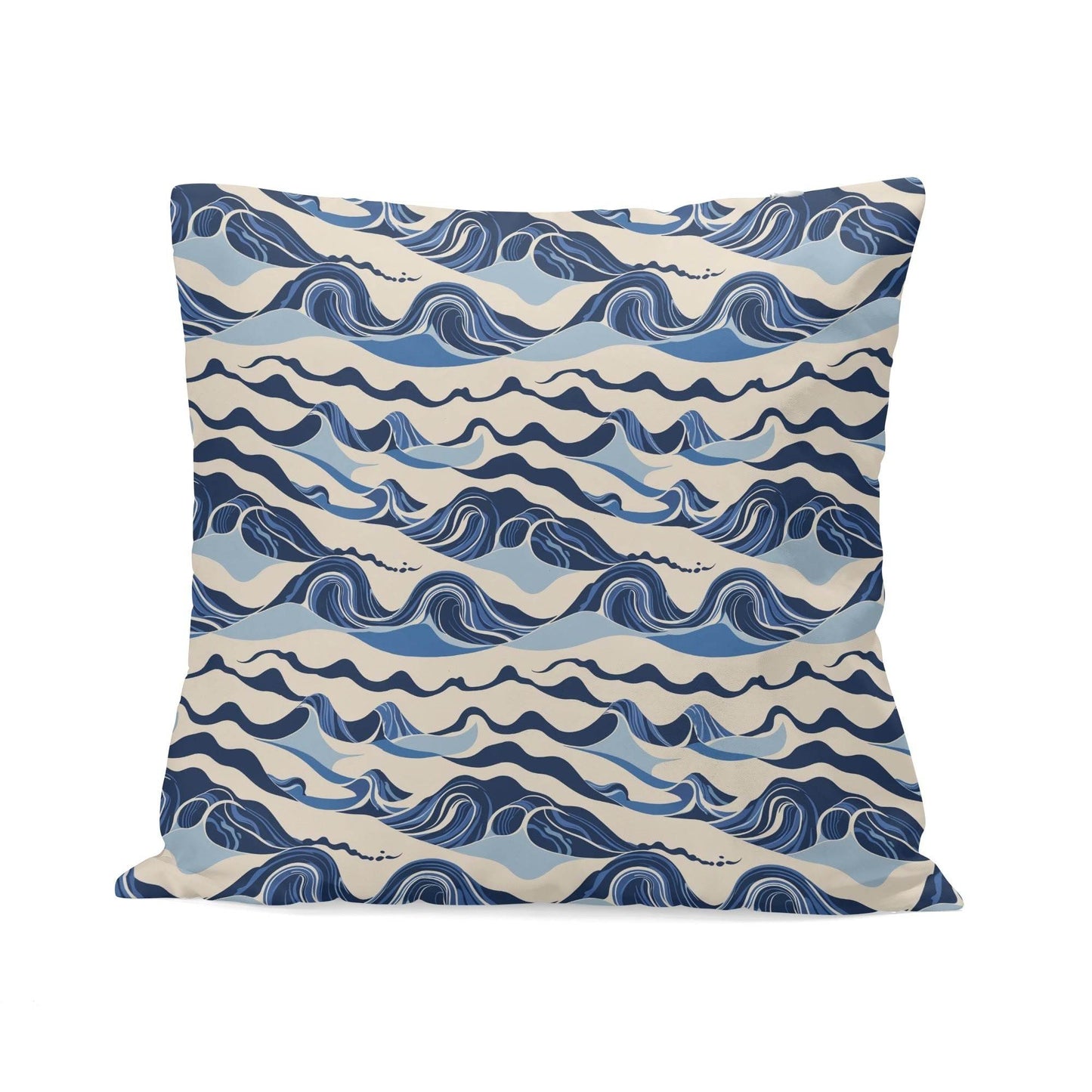 Abstract Waves Peach Velvet 4 Pcs Square Pillow Case Covers (5 sizes) - DeRose Seasonal