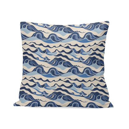 Abstract Waves Peach Velvet 4 Pcs Square Pillow Case Covers (5 sizes) - DeRose Seasonal