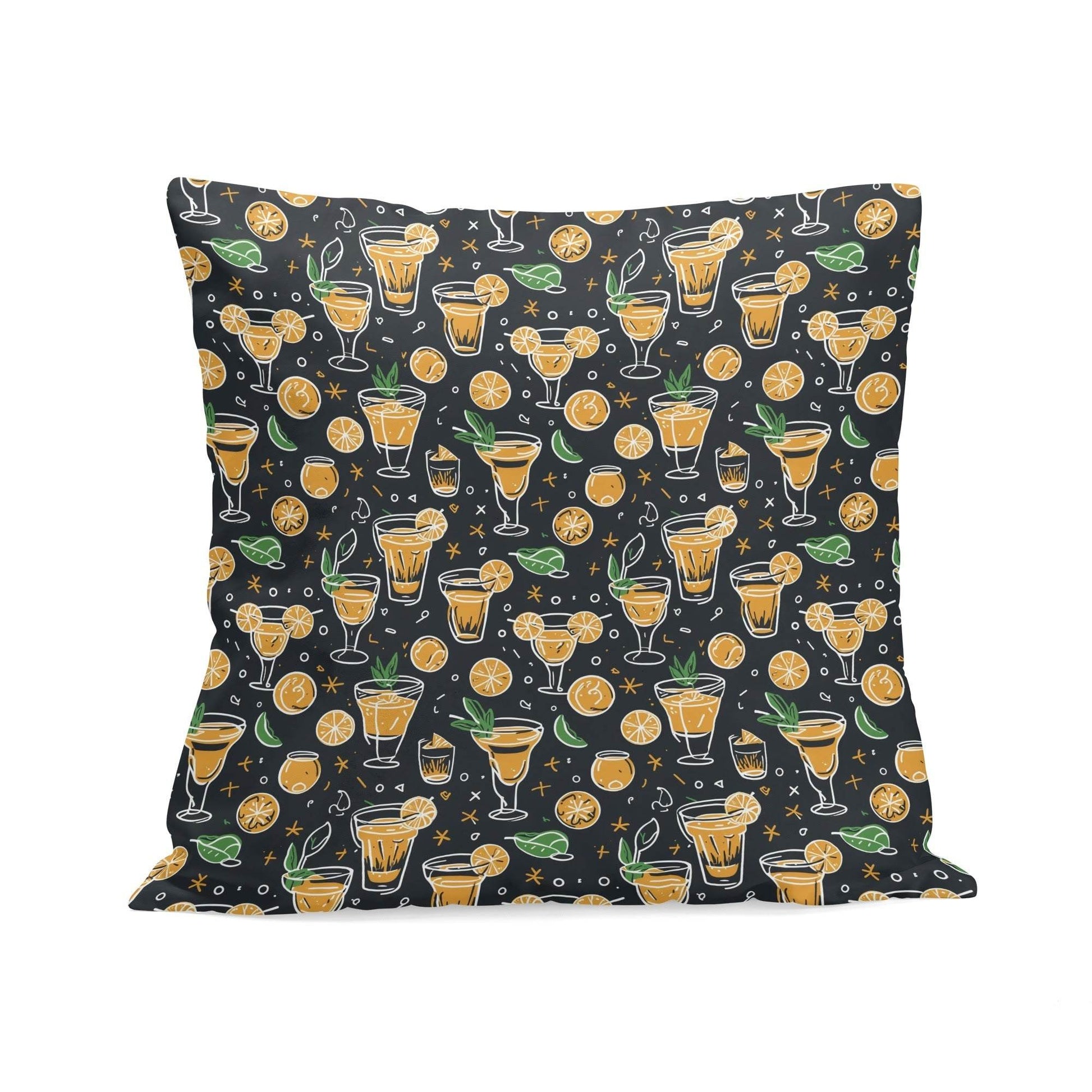 Gold Margarita Peach Velvet 4 Pcs Square Pillow Case Covers (5 sizes) - DeRose Seasonal