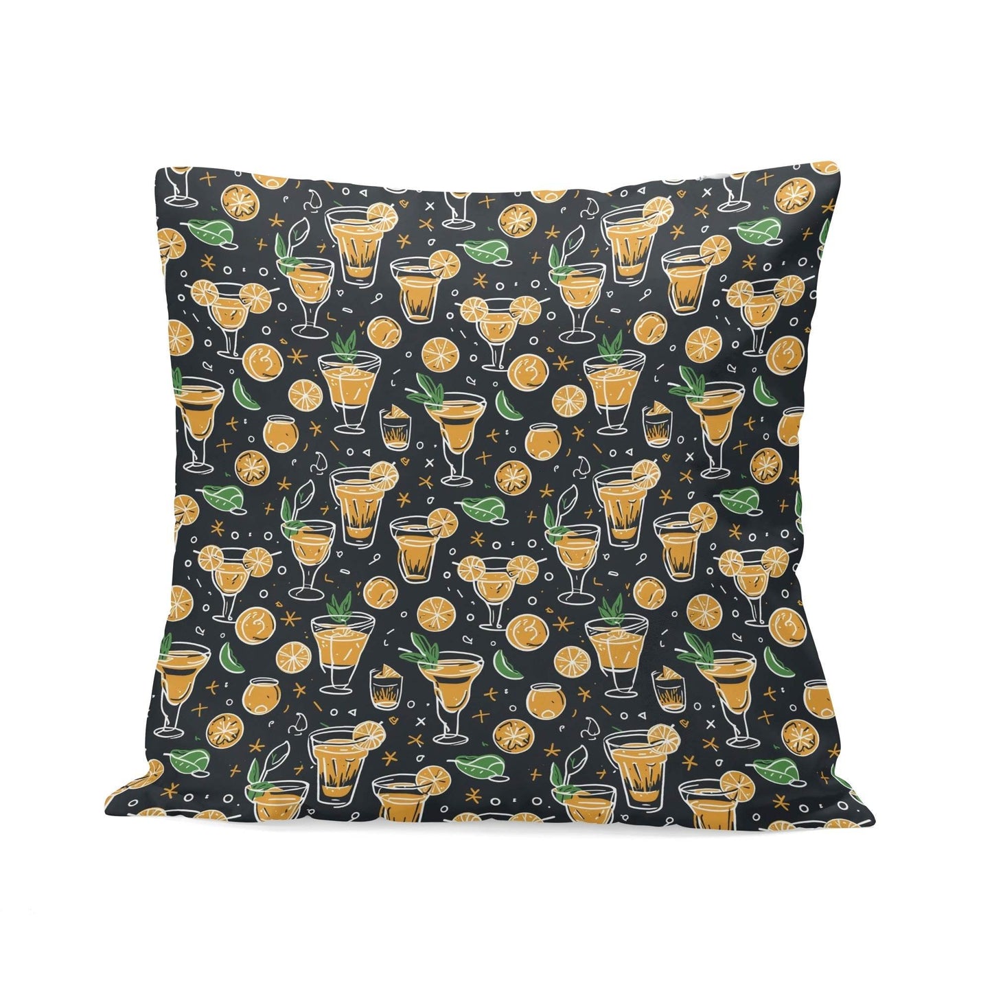 Gold Margarita Peach Velvet 4 Pcs Square Pillow Case Covers (5 sizes) - DeRose Seasonal