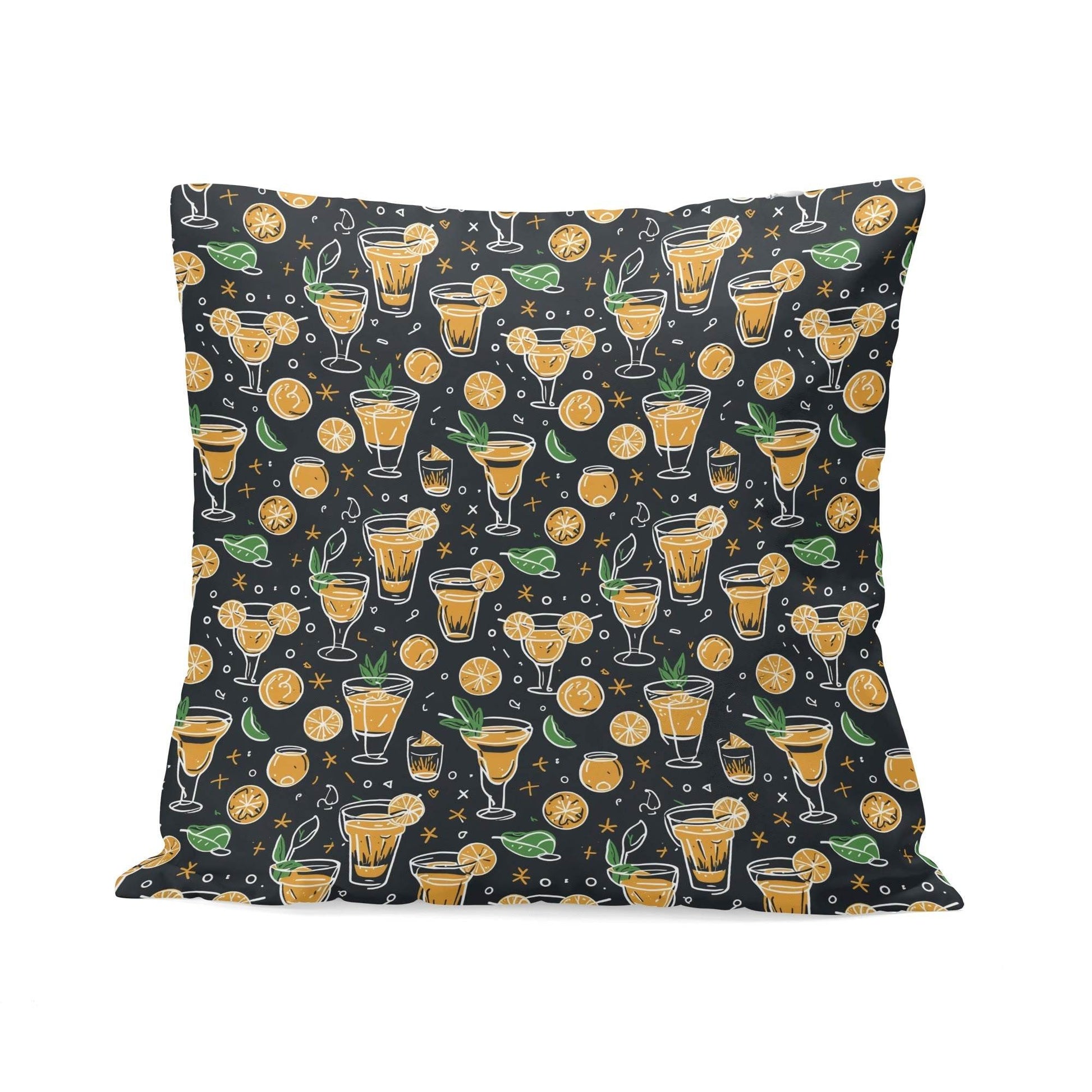 Gold Margarita Peach Velvet 4 Pcs Square Pillow Case Covers (5 sizes) - DeRose Seasonal