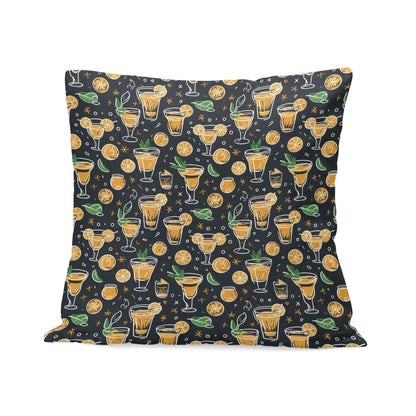 Gold Margarita Peach Velvet 4 Pcs Square Pillow Case Covers (5 sizes) - DeRose Seasonal