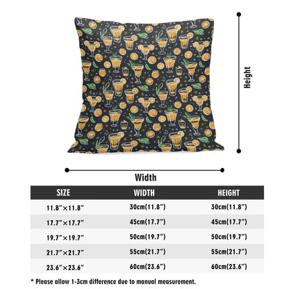 Gold Margarita Peach Velvet 4 Pcs Square Pillow Case Covers (5 sizes) - DeRose Seasonal
