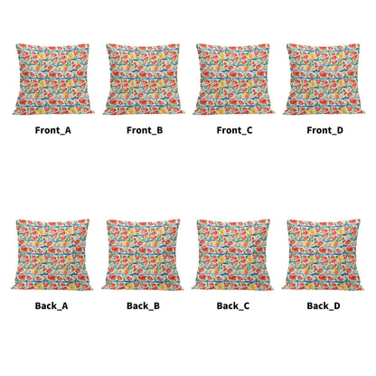 Watermelon Peach Velvet 4 Pcs Square Pillow Case Covers (5 sizes) - DeRose Seasonal
