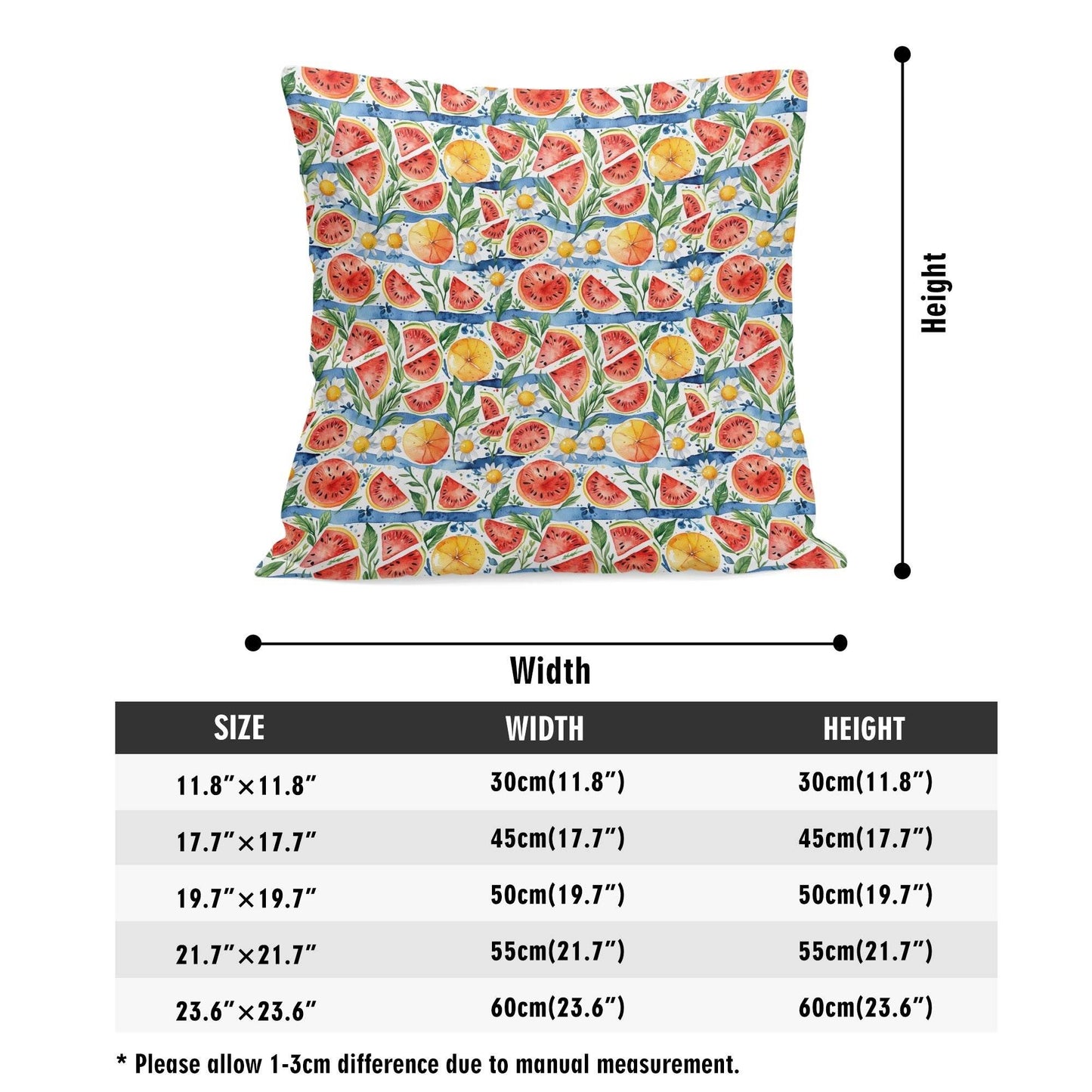Watermelon Peach Velvet 4 Pcs Square Pillow Case Covers (5 sizes) - DeRose Seasonal