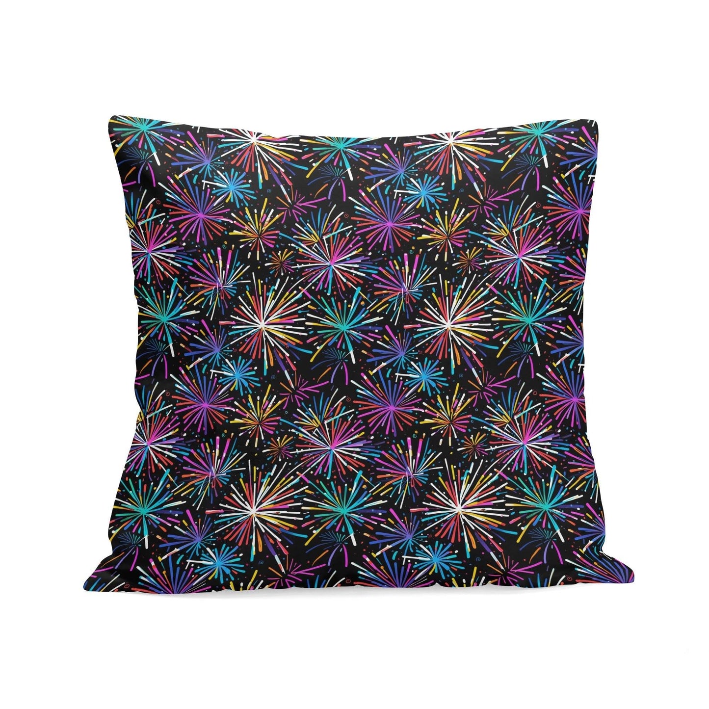 Sharp Fireworks Peach Velvet 4 Pcs Square Pillow Case Covers (5 sizes) - DeRose Seasonal