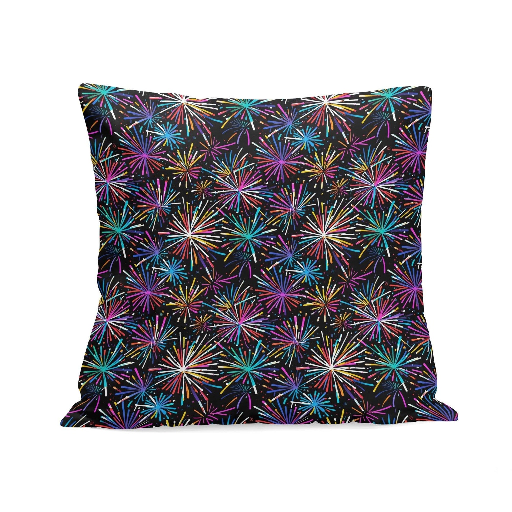 Sharp Fireworks Peach Velvet 4 Pcs Square Pillow Case Covers (5 sizes) - DeRose Seasonal
