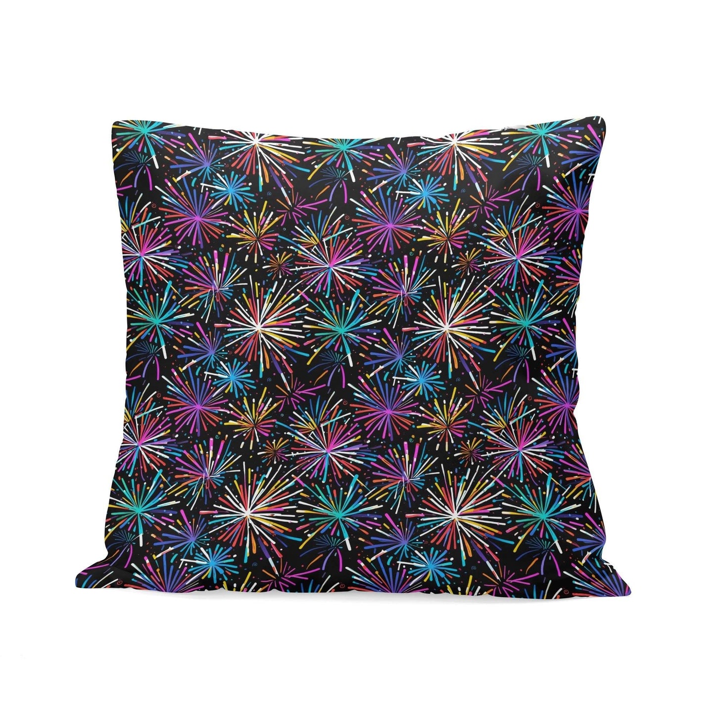 Sharp Fireworks Peach Velvet 4 Pcs Square Pillow Case Covers (5 sizes) - DeRose Seasonal