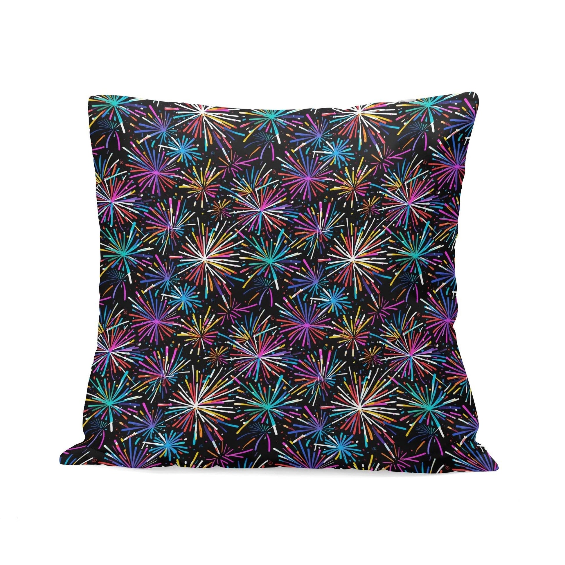Sharp Fireworks Peach Velvet 4 Pcs Square Pillow Case Covers (5 sizes) - DeRose Seasonal