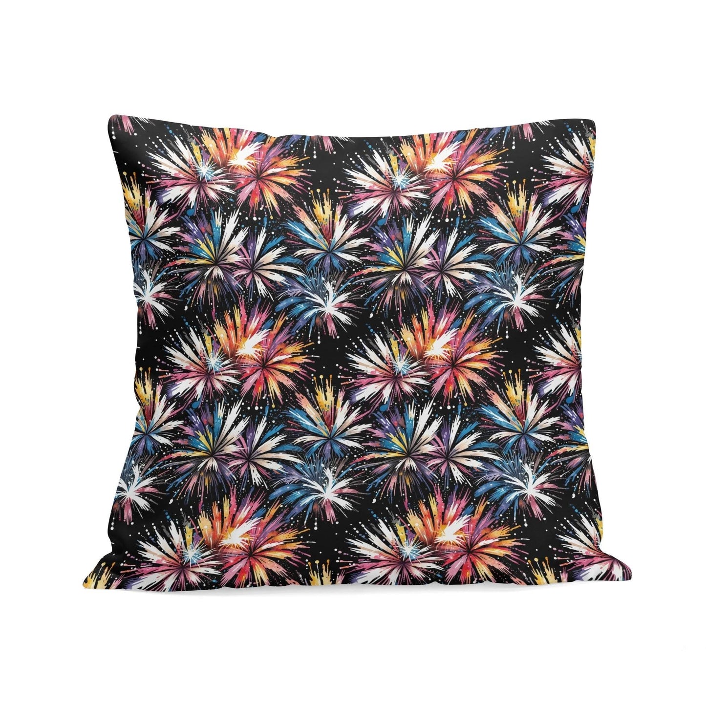 Freedom Fireworks Peach Velvet 4 Pcs Square Pillow Case Covers (5 sizes) - DeRose Seasonal