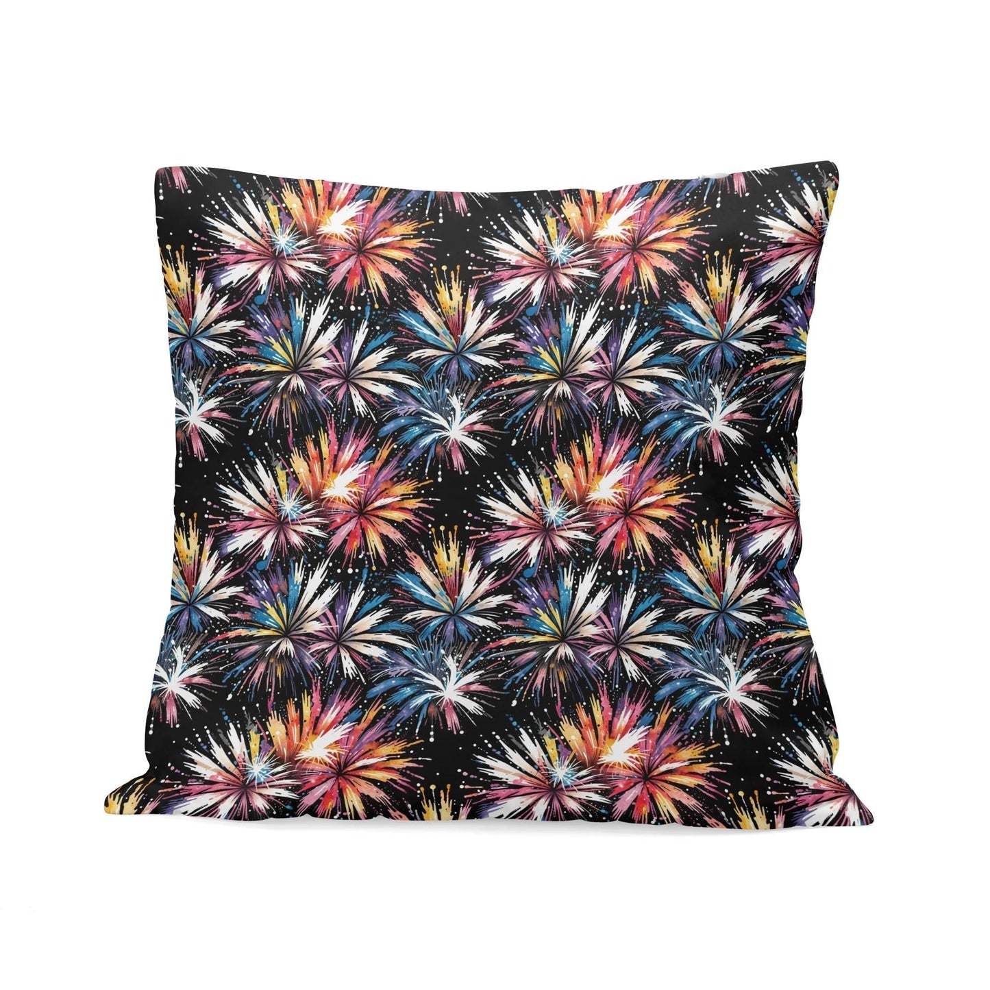 Freedom Fireworks Peach Velvet 4 Pcs Square Pillow Case Covers (5 sizes) - DeRose Seasonal