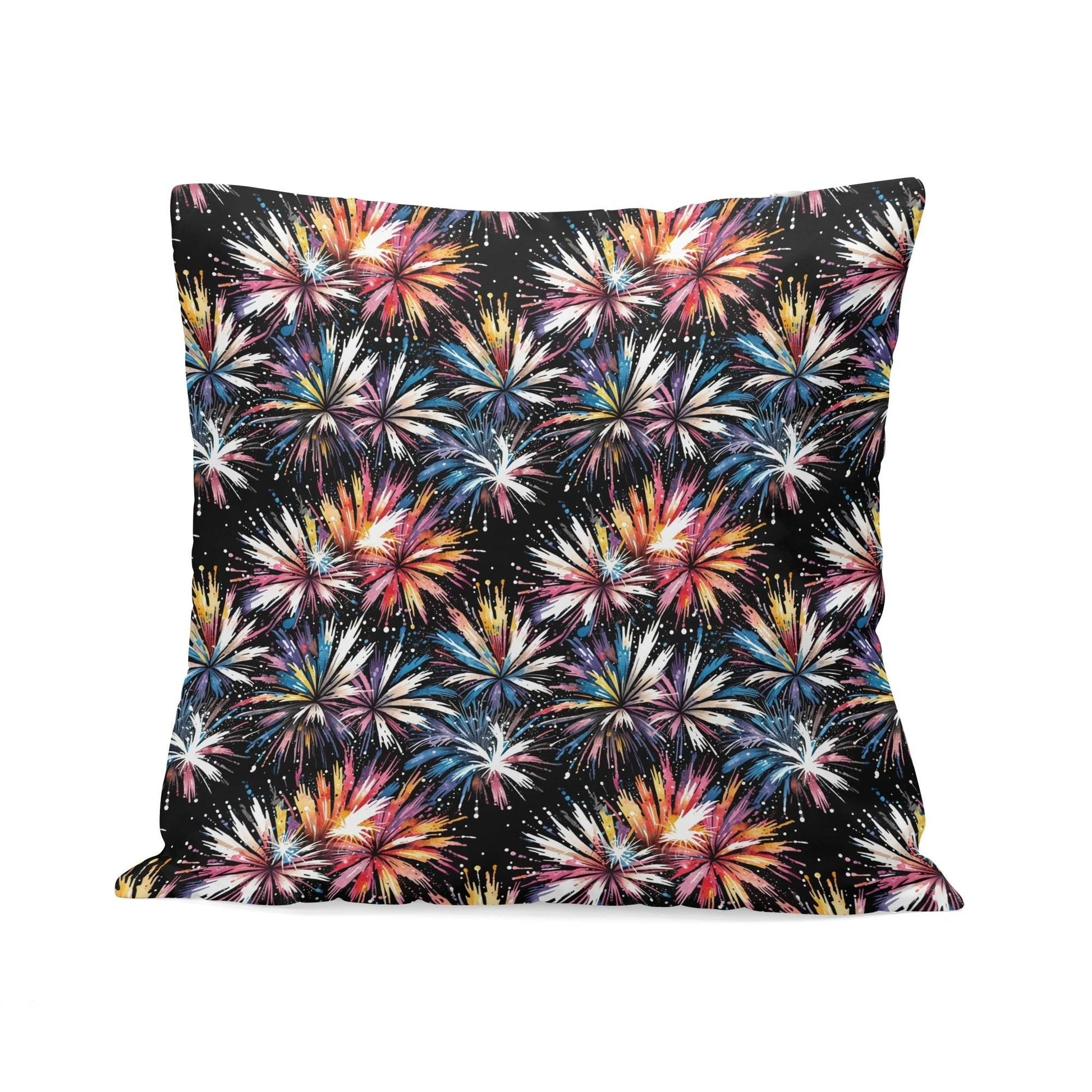 Freedom Fireworks Peach Velvet 4 Pcs Square Pillow Case Covers (5 sizes) - DeRose Seasonal